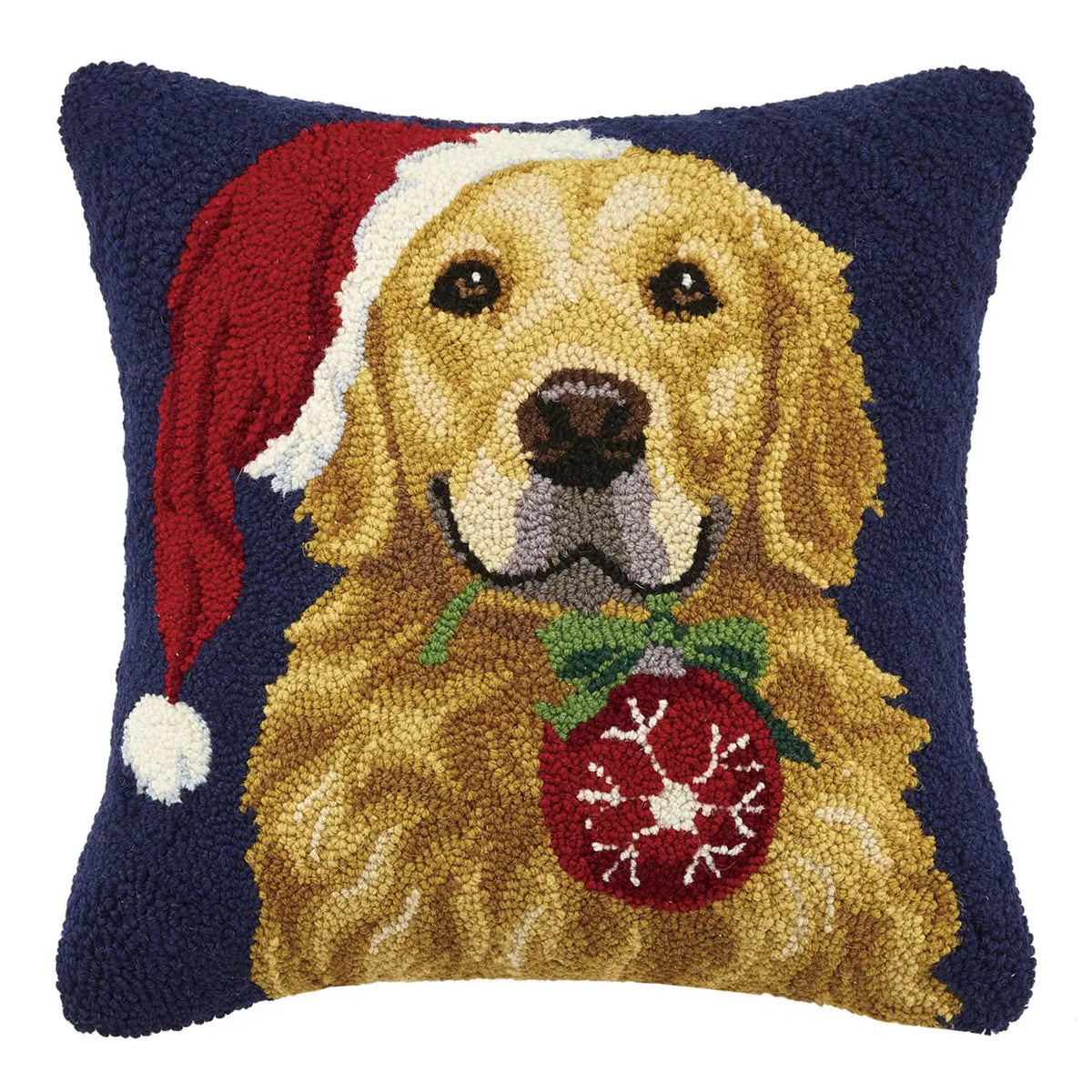 Retriever Dog with Ornament Hook Pillow