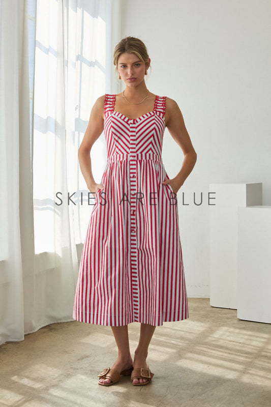 Striped Midi Dress