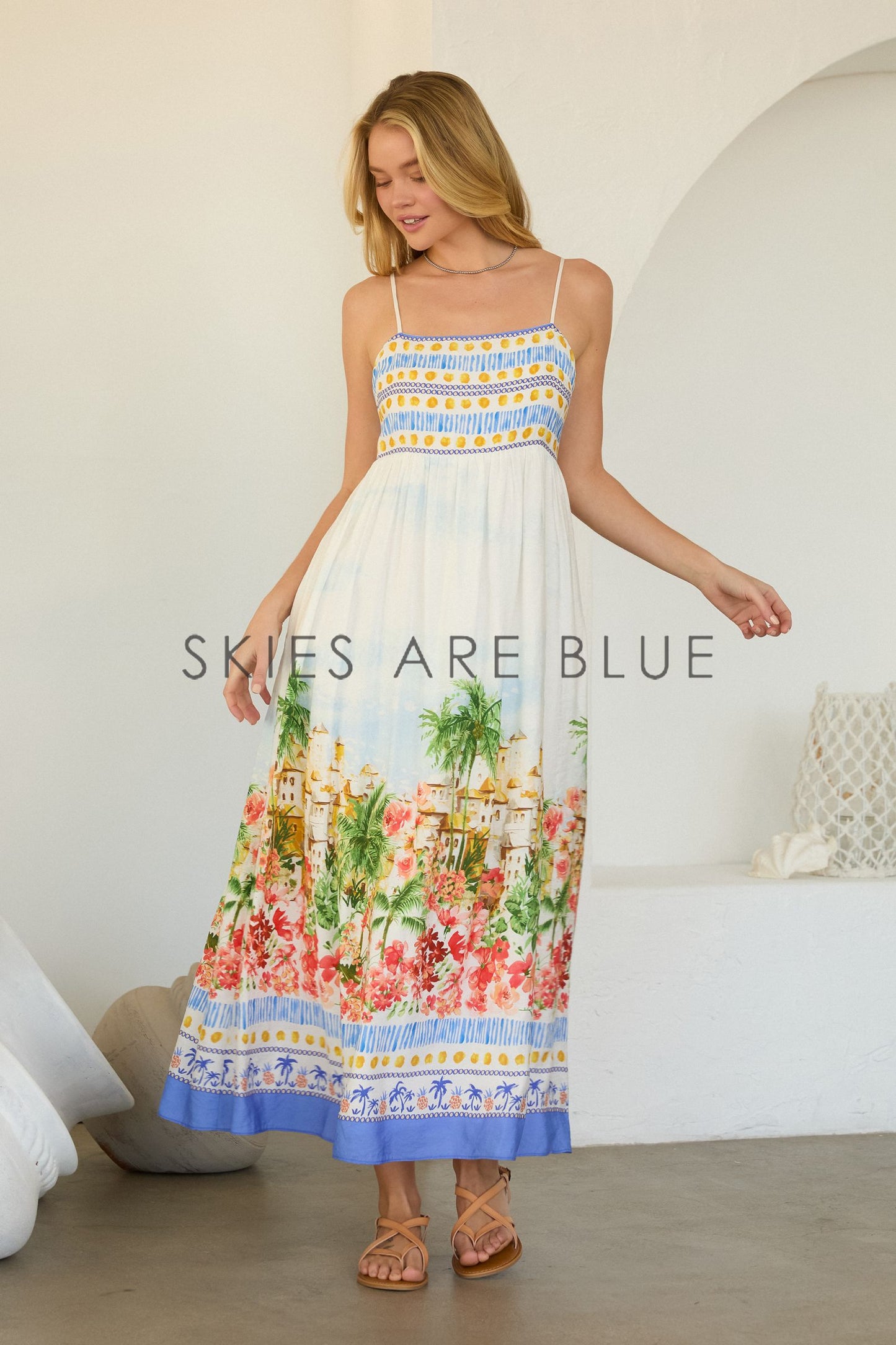Tropical Print Dress