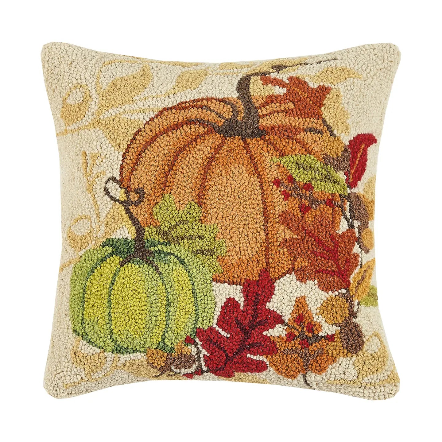 Harvest Fall Pump Leaves Hook Pillow