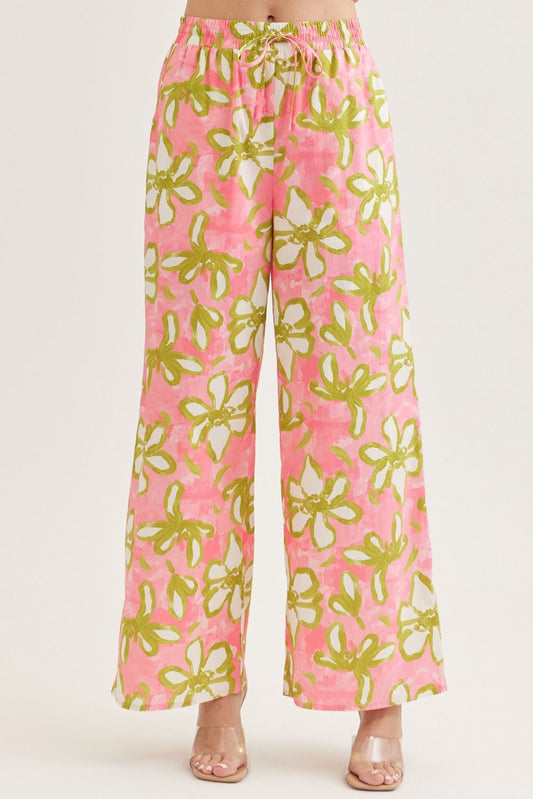 Floral Wide Leg Pants