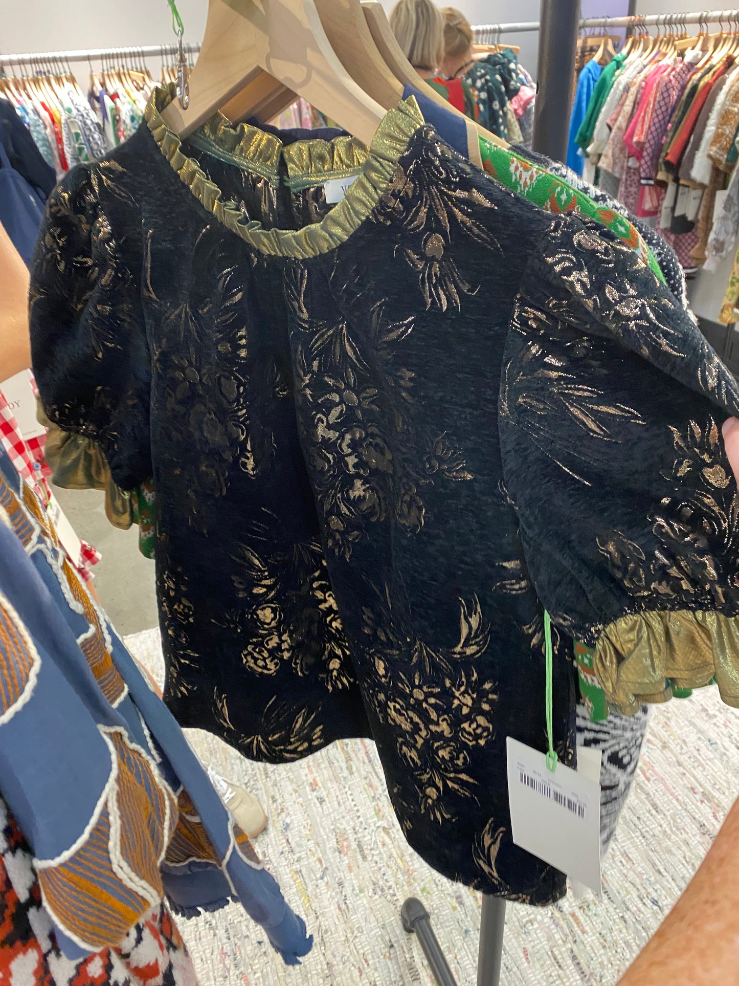 Gold Ruffle Top
