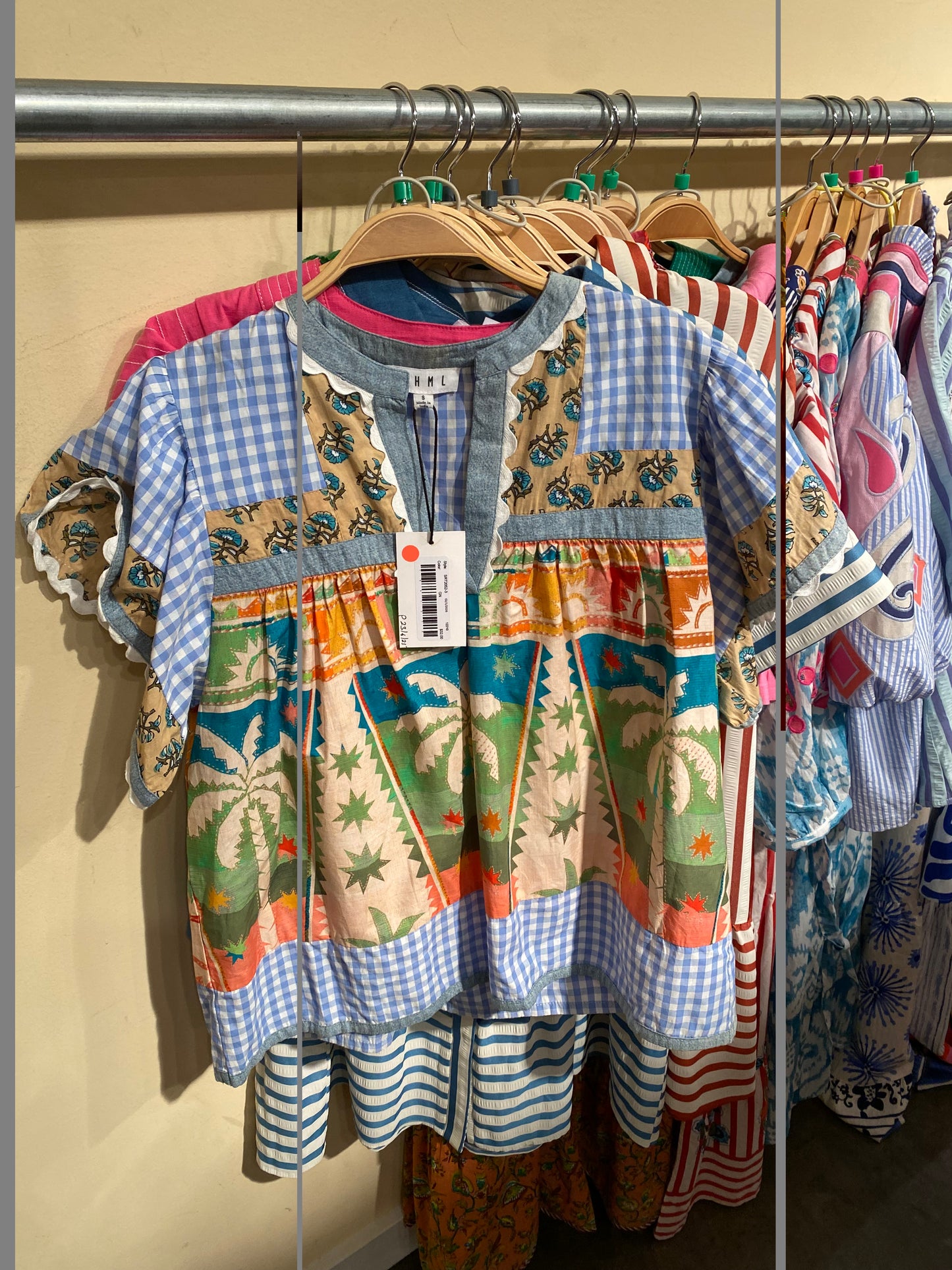 Tropical Gingham Top