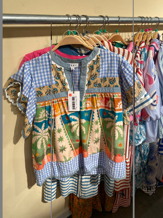 Tropical Gingham Top