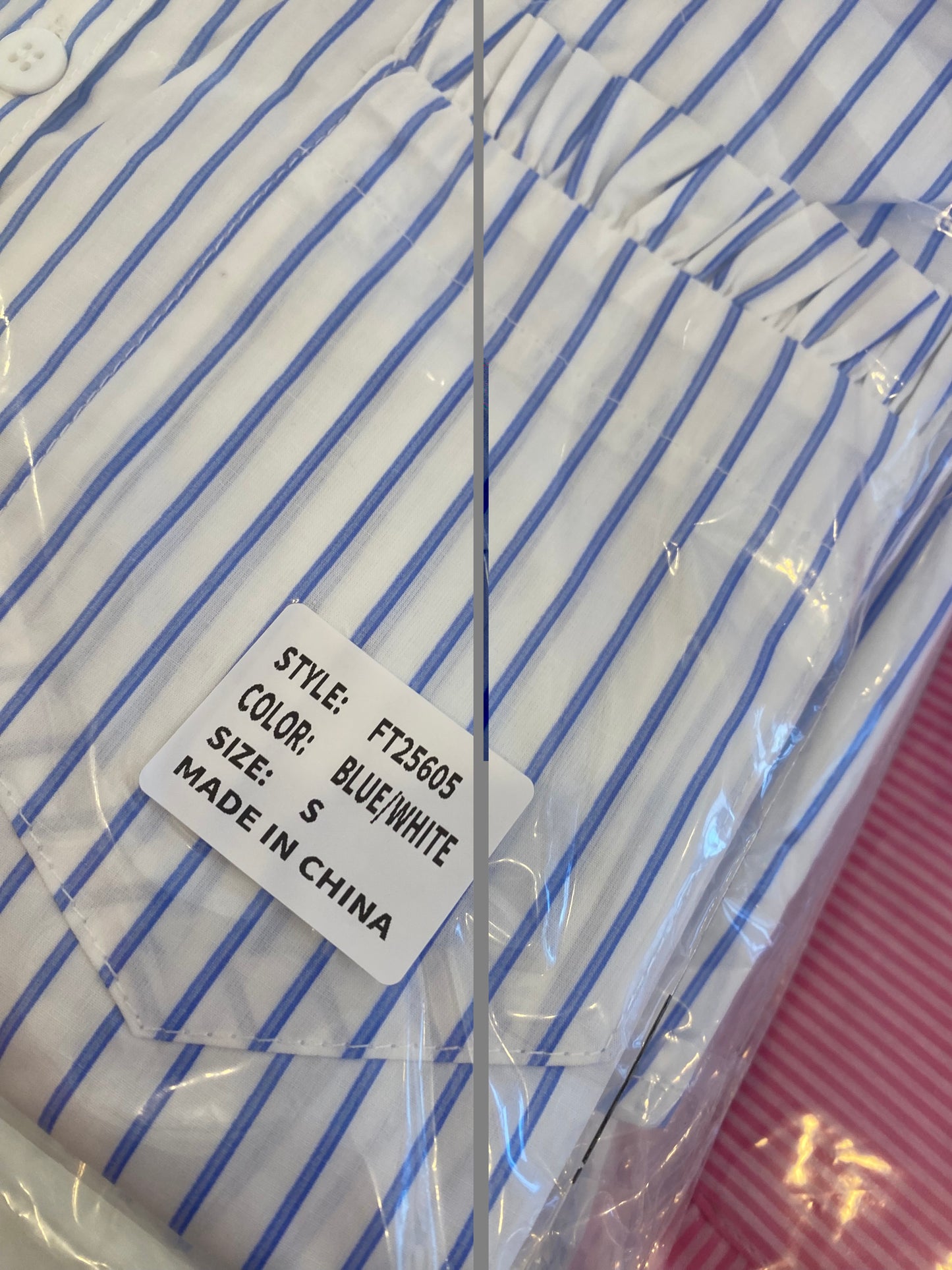 Stripe Pattern Ruffle
