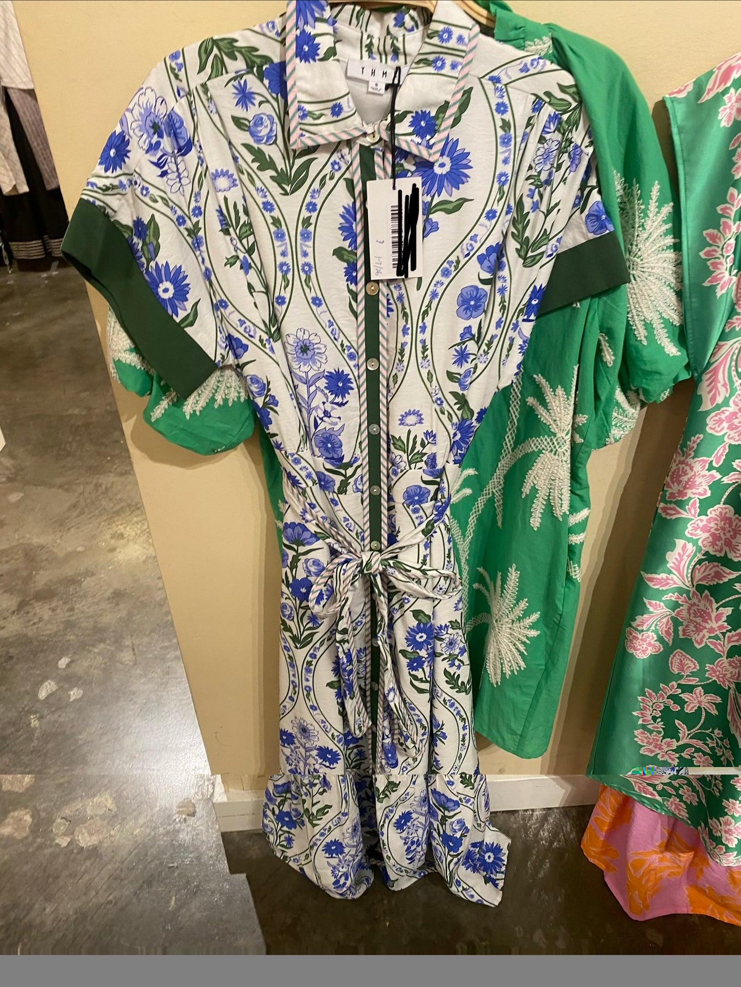 Maxi Floral Dress Tie Waist