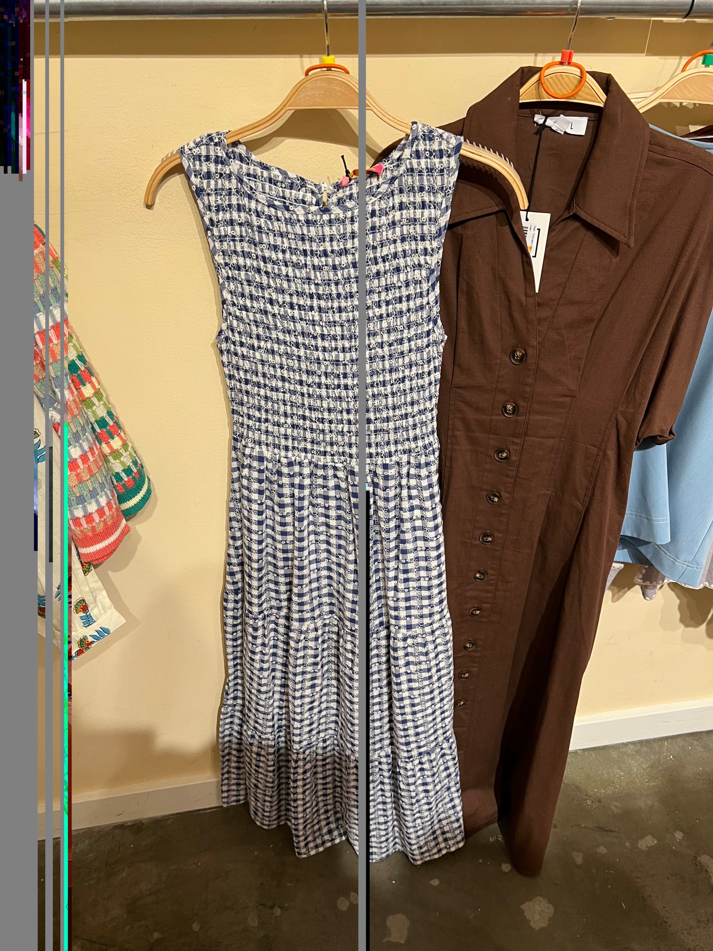 Sleeveless Gingham Dress