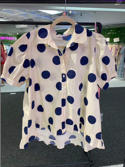 Polka Dot Oversized Top