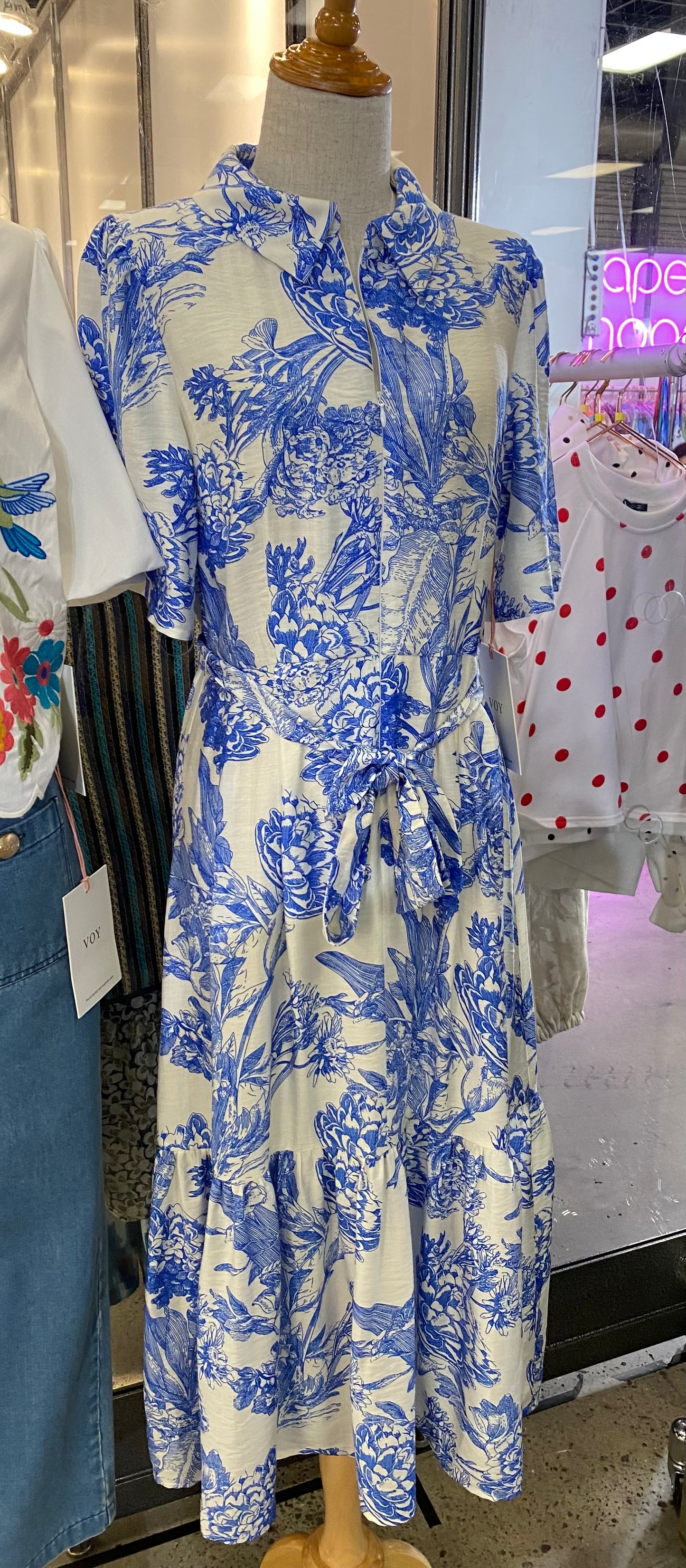 Floral Belt Dress