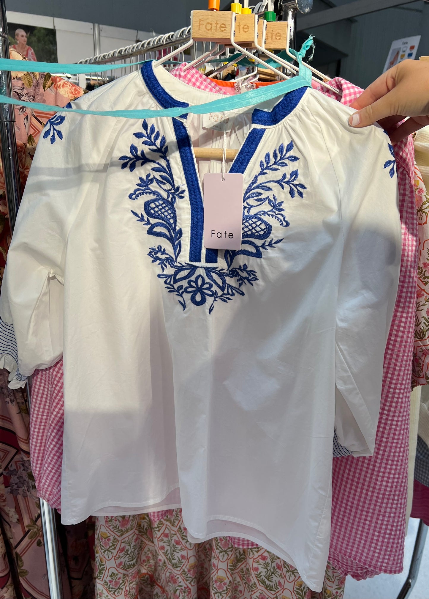 Ruffle Slv V-Neck Top