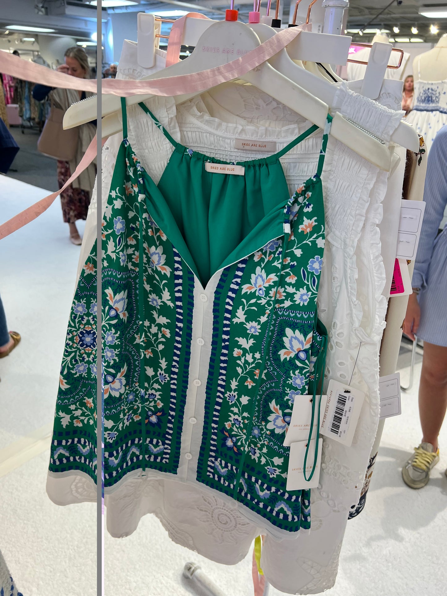 Green/Navy Top