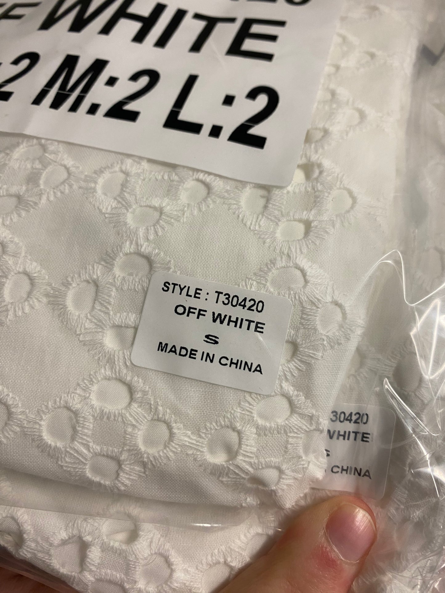 White Emb. Top