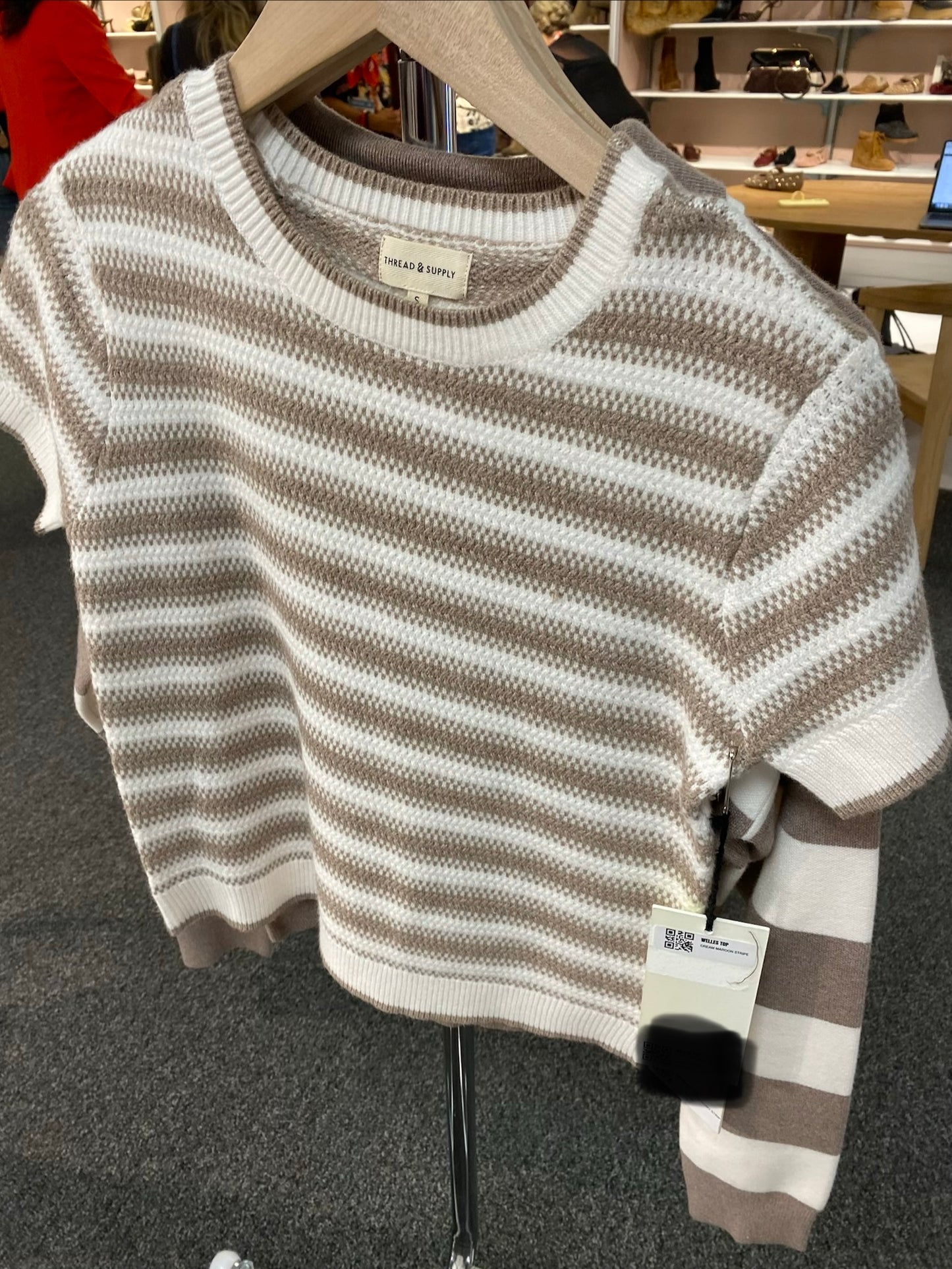 Ivory Beige Stripe