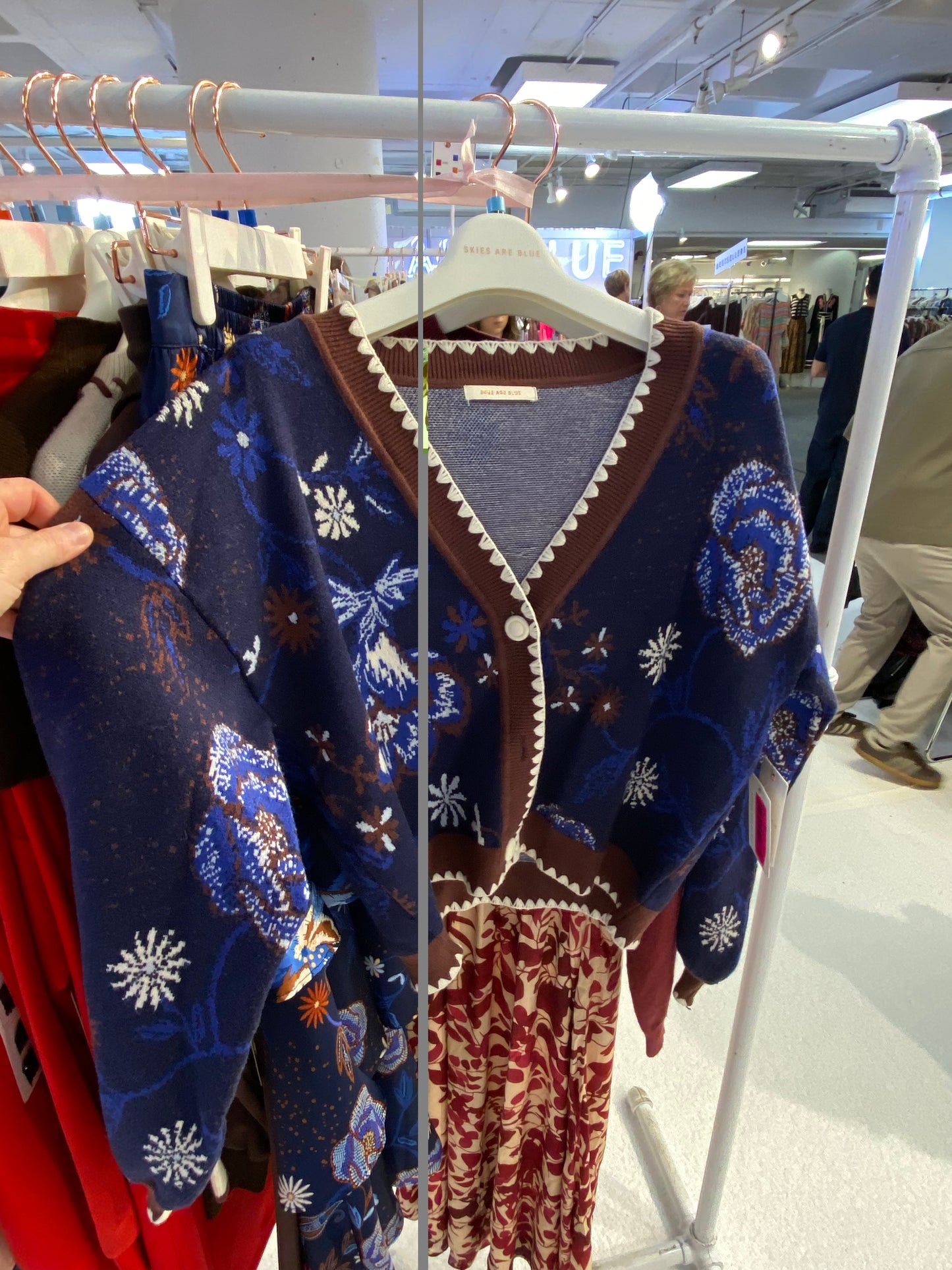 Navy Multi Sweater