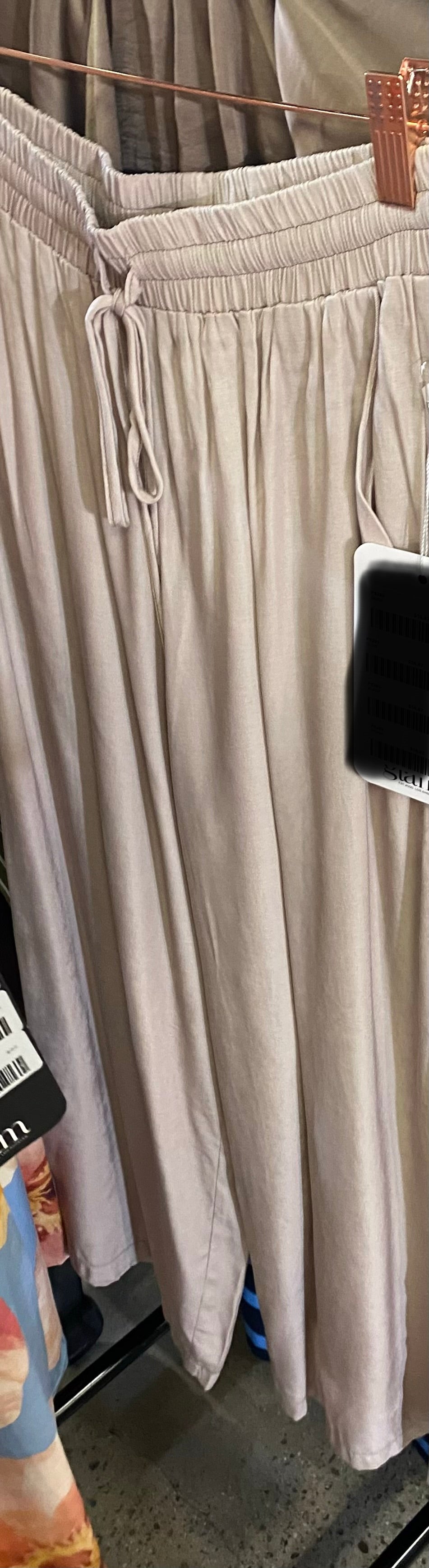 Drawstring Wide Leg Pants
