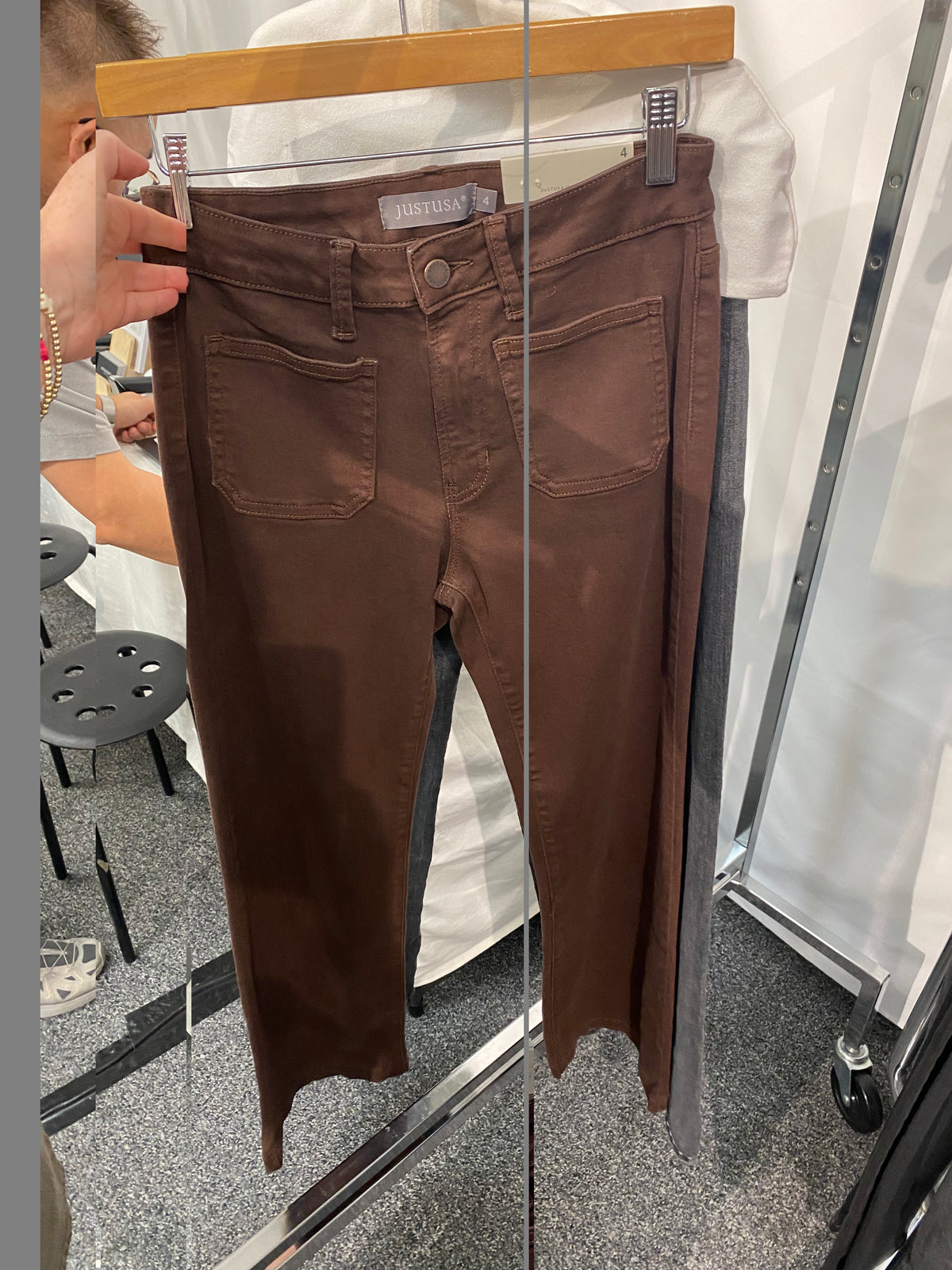 Mini Patch Pocket Flare Drk Brown