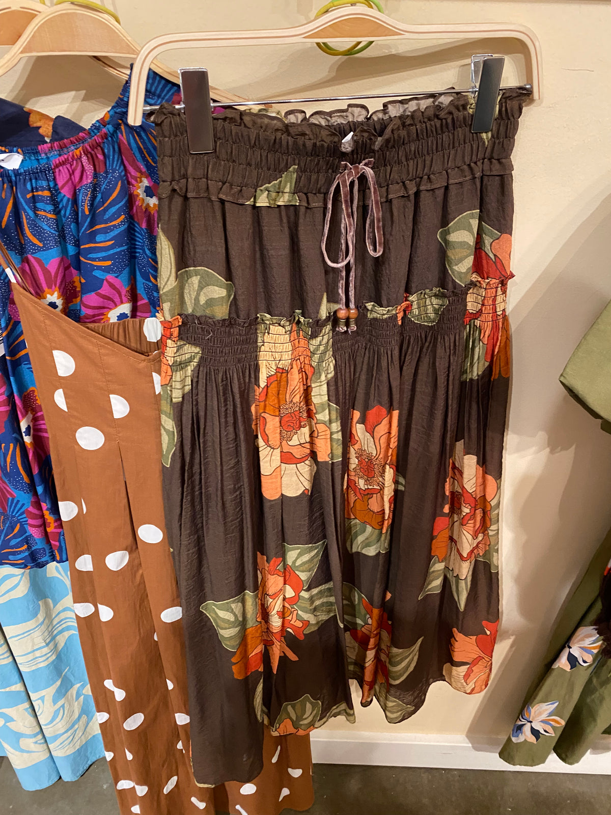 Floral Tie Waist Skirt