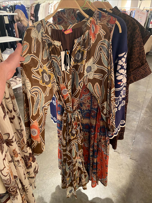 Brown Floral Dress