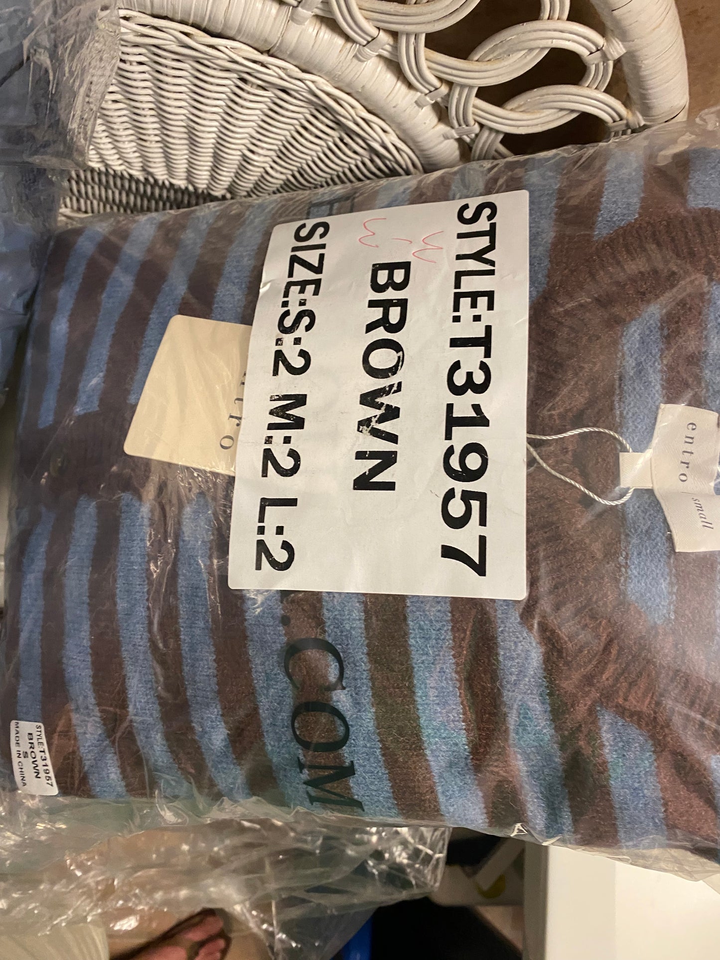 Brown/Blue Stripe Top