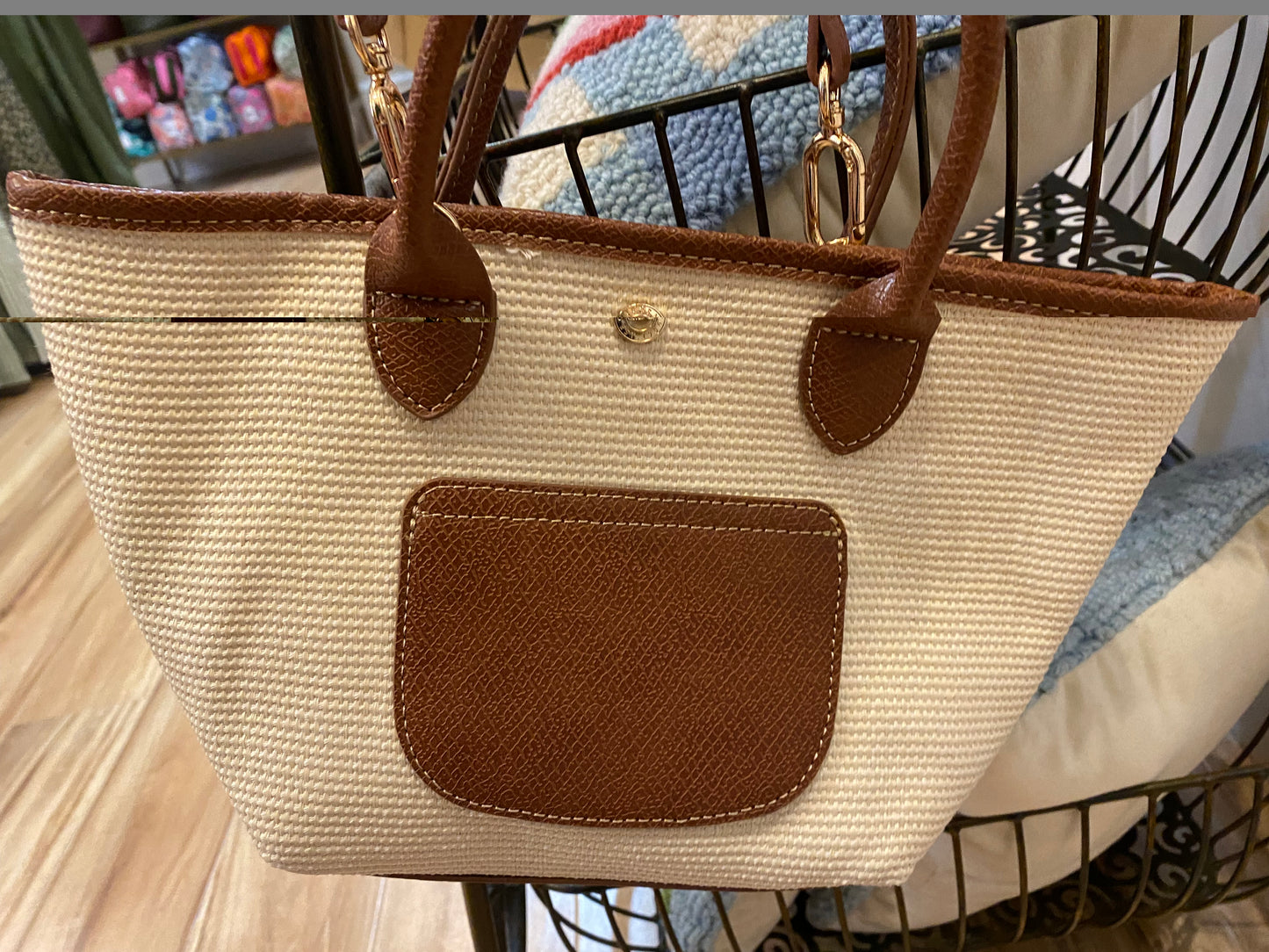 Straw Tote Crossbody Bag
