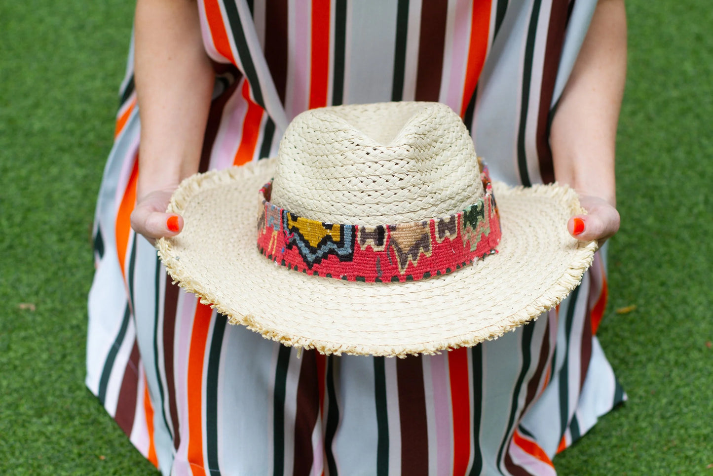 Raffia Fringe Panama Hat