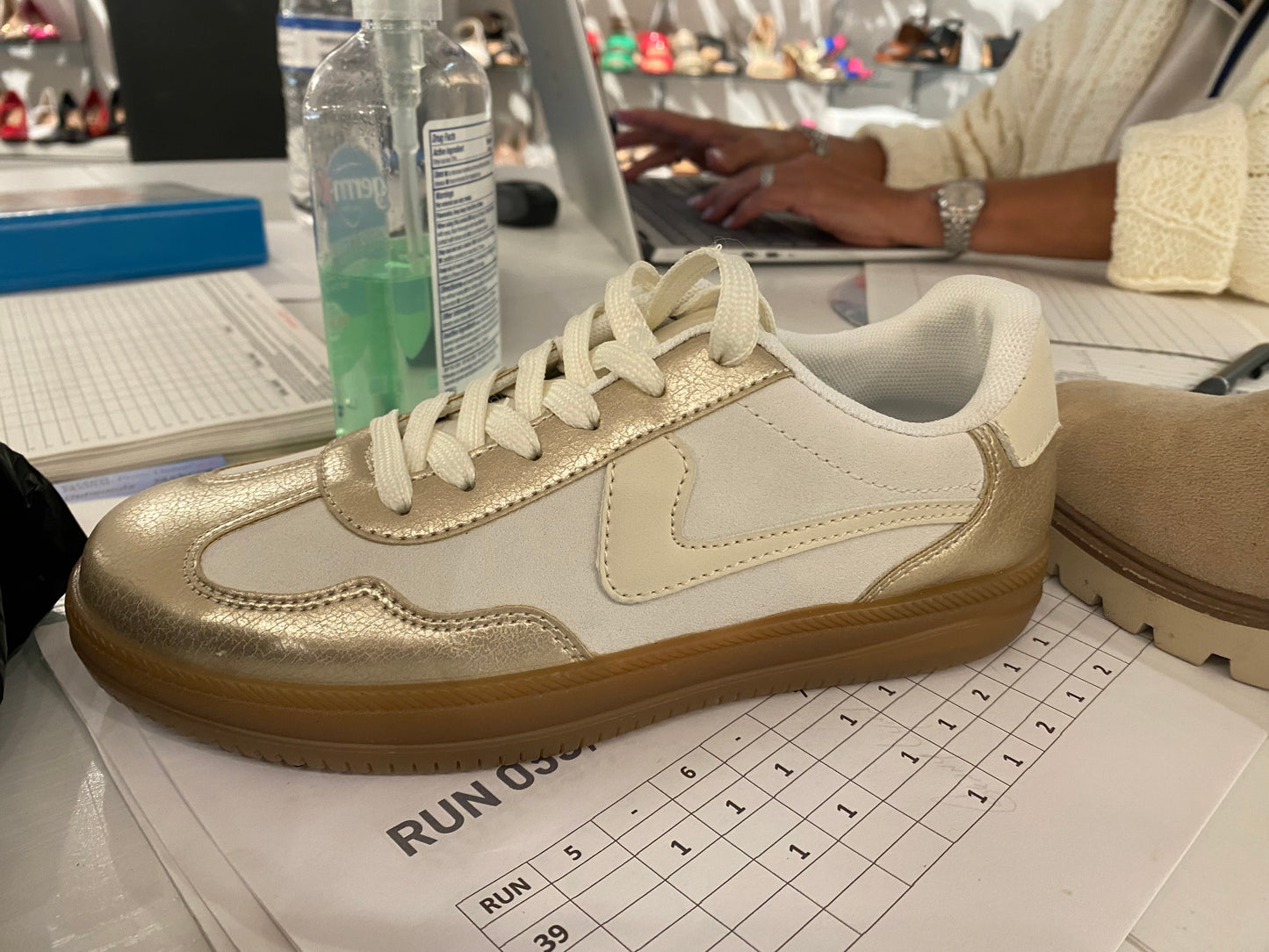 Gold Combo Sneaker