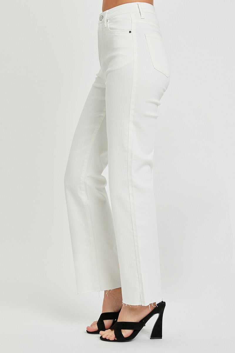 HighRiseAnkleStraight Side Slit