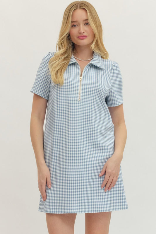 Gingham Print Dress