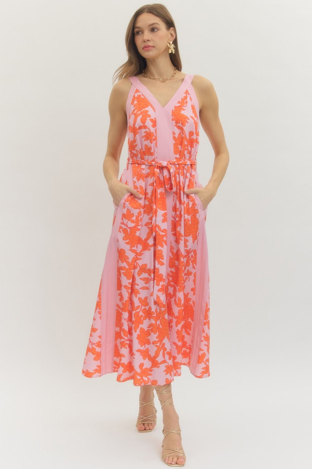 Tangerine Lined Dress
