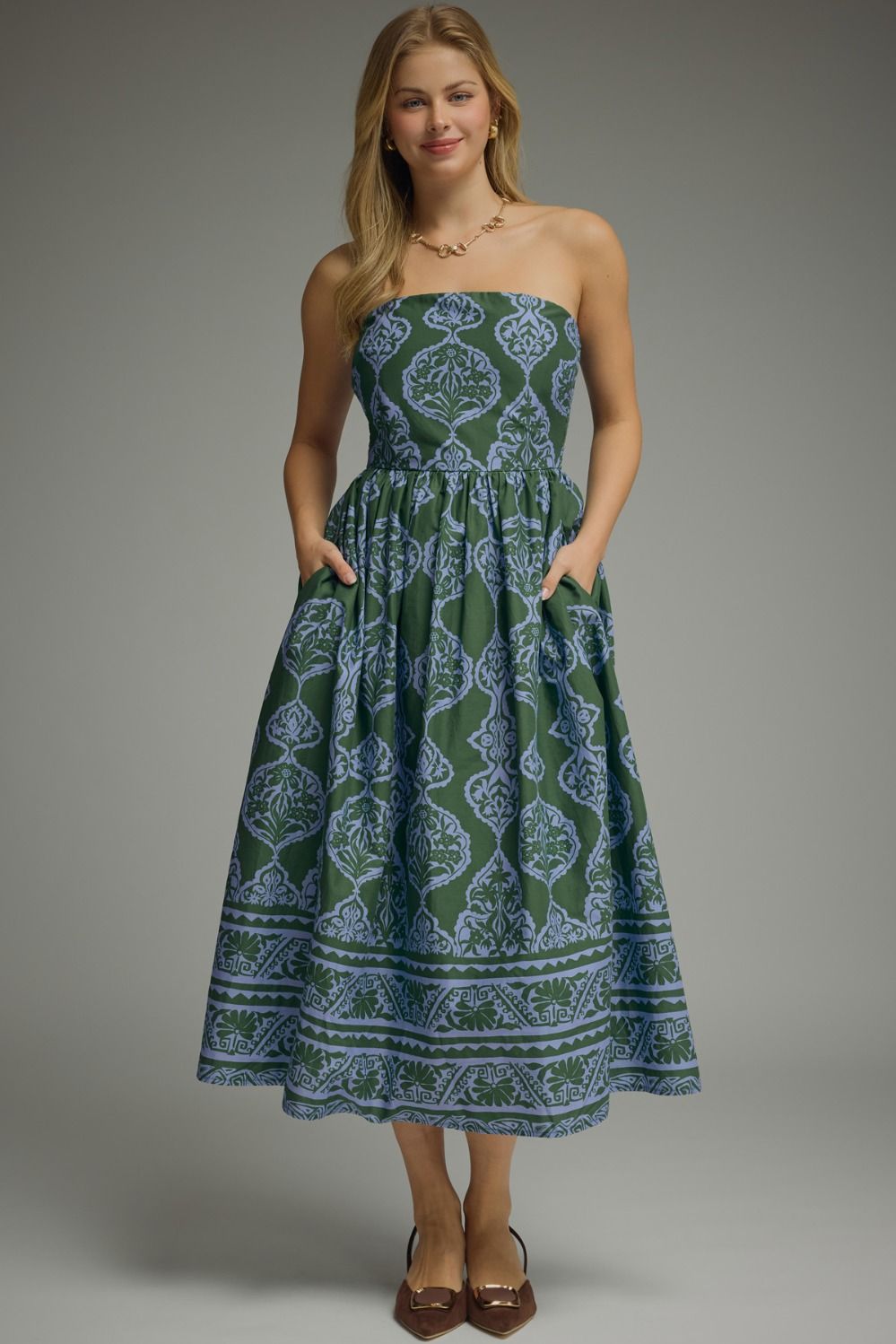 Strapless H Grn Dress