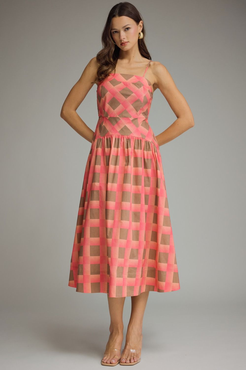 Coral Brown Dress