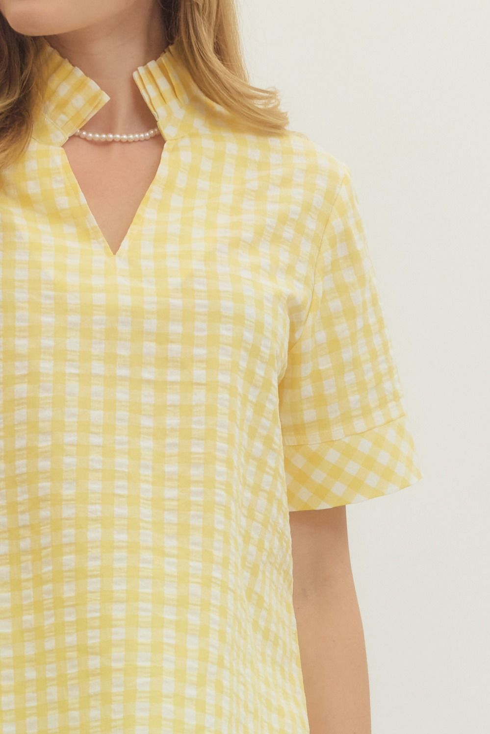 Ss Gingham Top