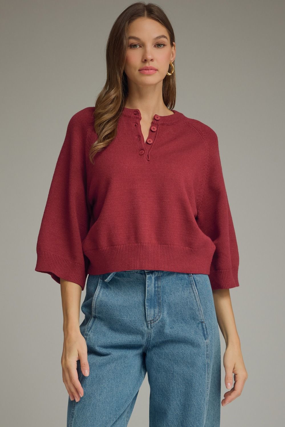 Ribbed Trim Top