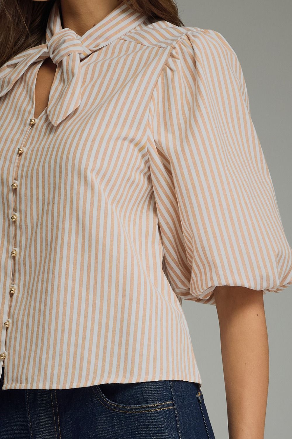 Camel Stripe Top