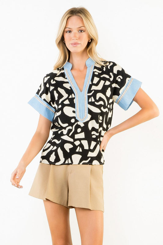 Abstract Print Top