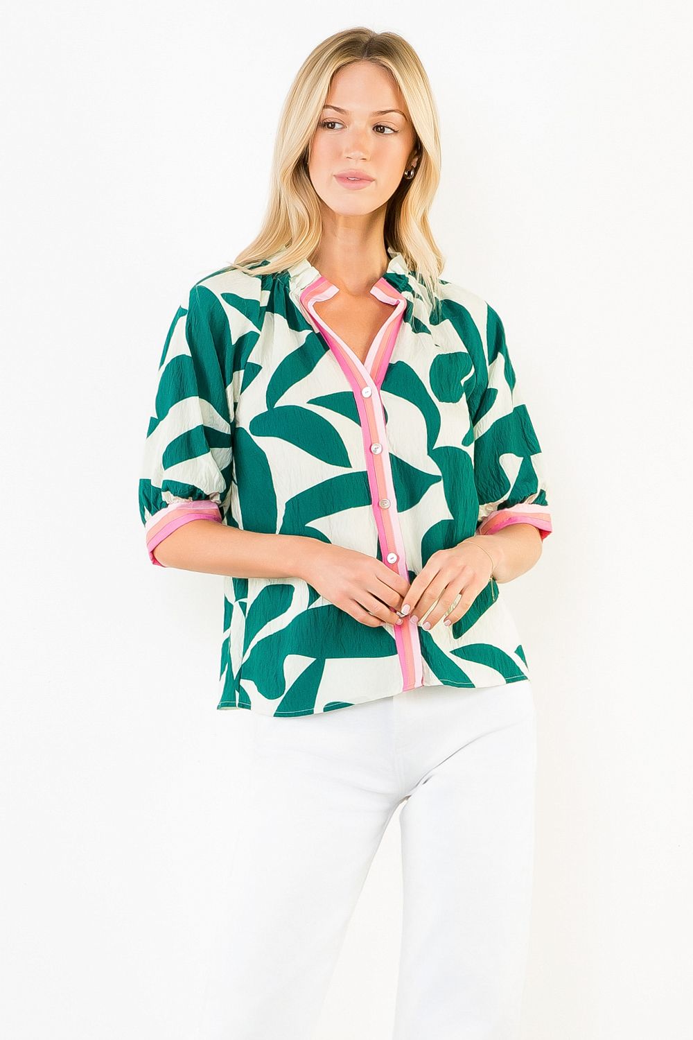 SS Silky Geometric Top