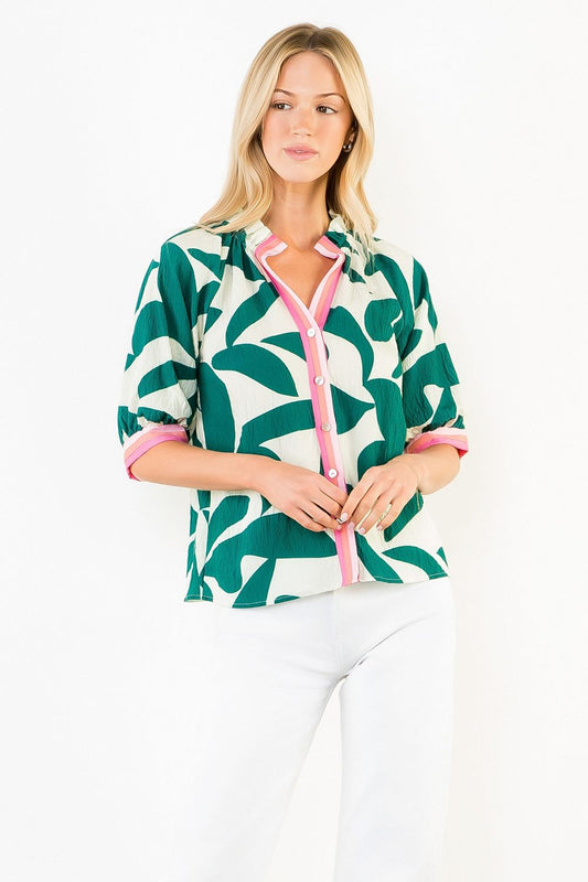 SS Silky Geometric Top