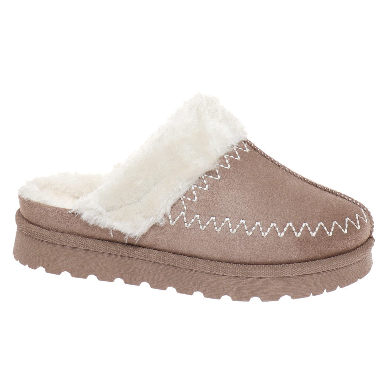Taupe Fur/Suede