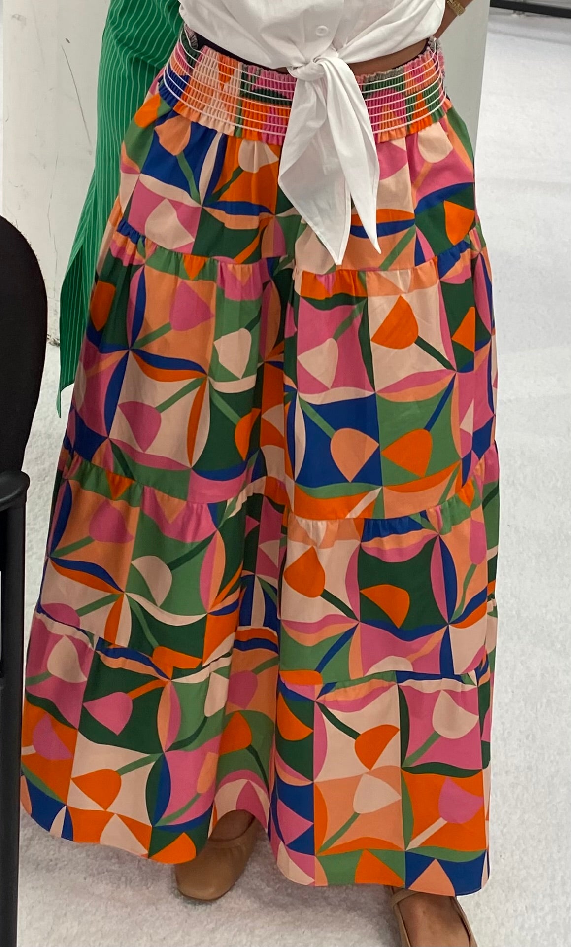 Smocked Waist Maxi Skirt
