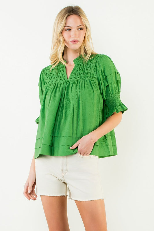 SS Crinkle Detail Top