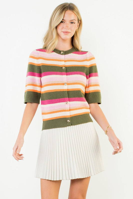 SS Multi Color Knit Top