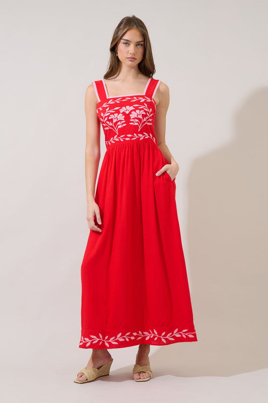 Jaylon Embroidered Maxi Dress
