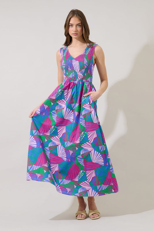 Merisa Smocked Midi Dress