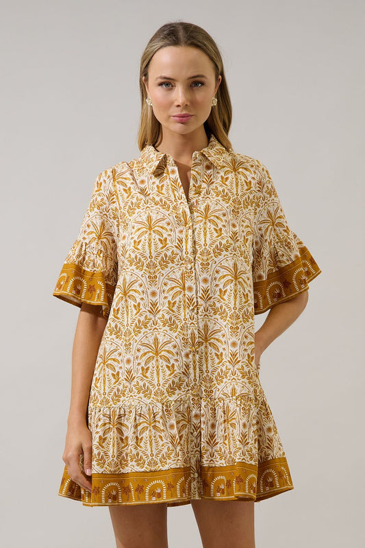 Calina Shift Mini Dress