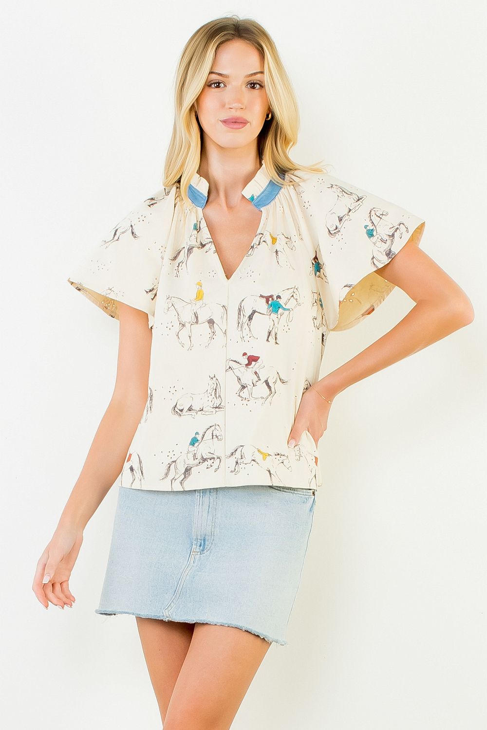 Horse Print Top