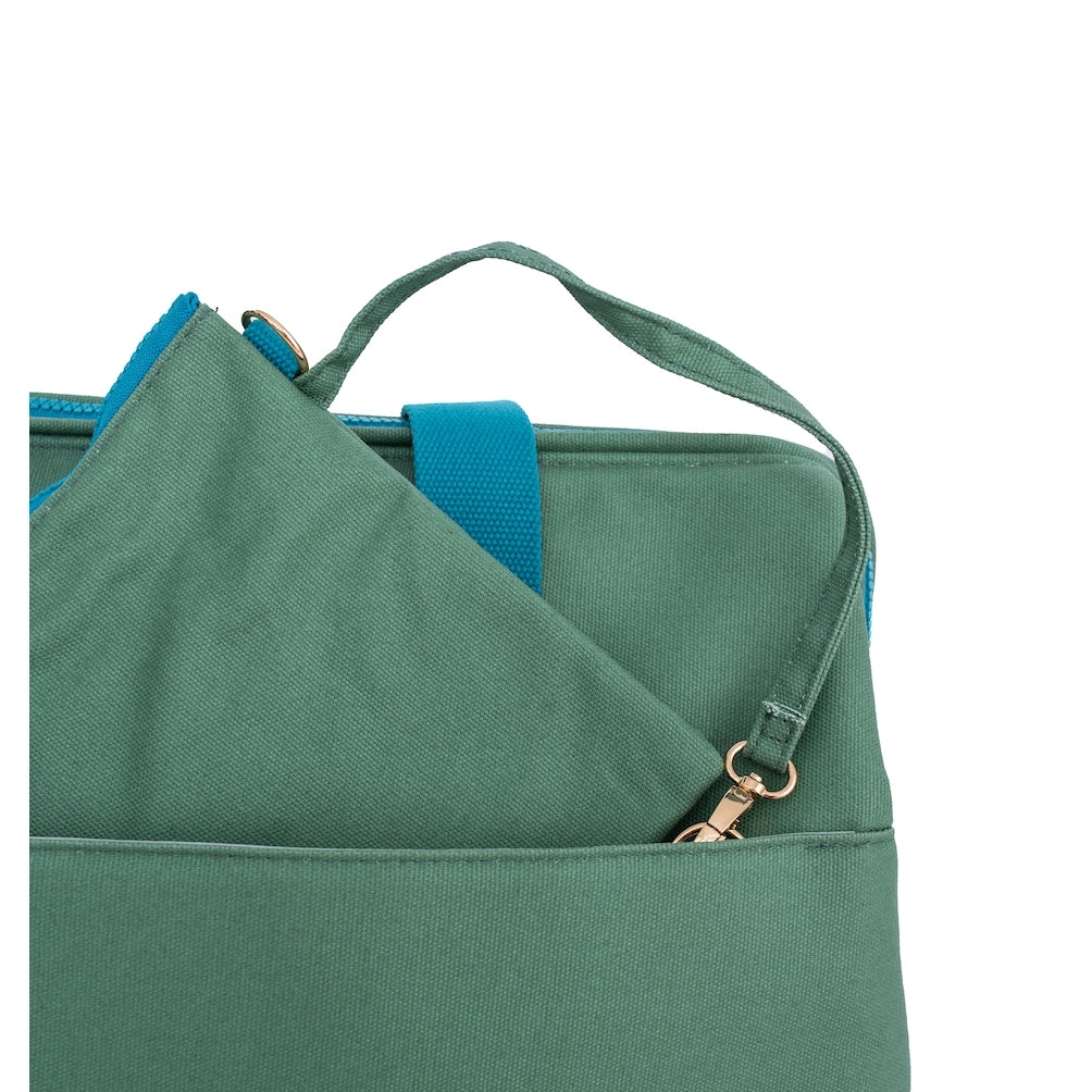 Hinged, Insulated Tote with matching wristlet