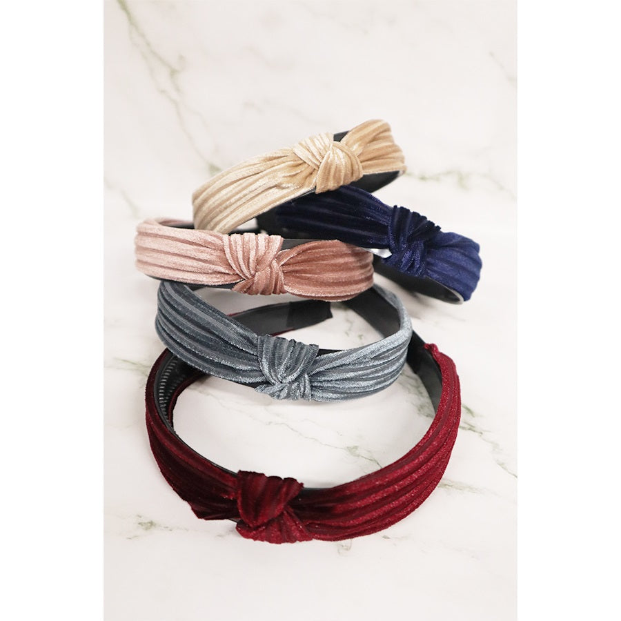 Velvet Knot Headband with Scrunchie Set