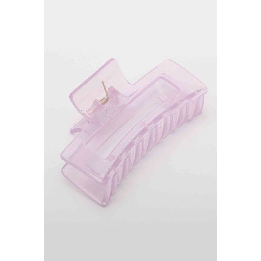 Clear Cut Out Rectangle Shape Hair Claw Clips
