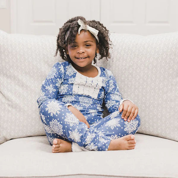 Snowflakes - Ruffle Buttflap PJs - Infant/Toddler/Youth
